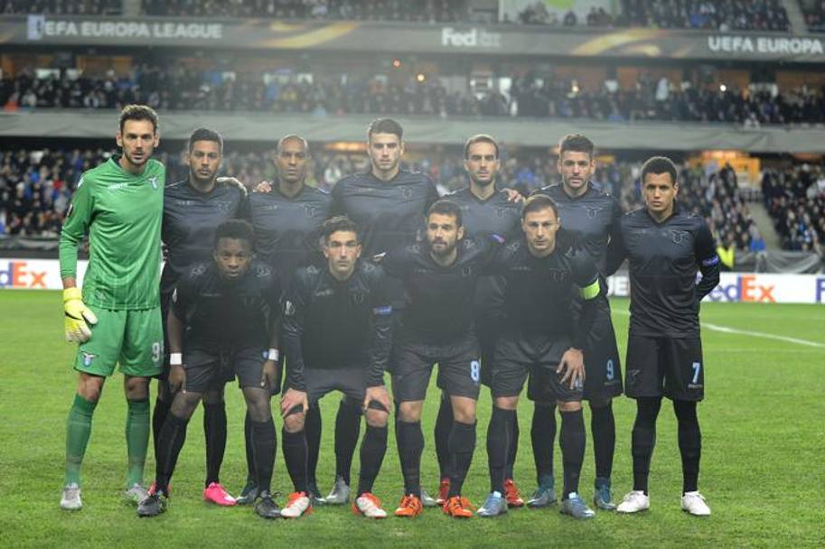 La formazione della Lazio: un 4-3-3 con Berisha; Konko, Gentiletti, Hoedt, Radu; Cataldi, Kishna, Onazi; Morrison, Candreva, Djordjevic. LaPresse
